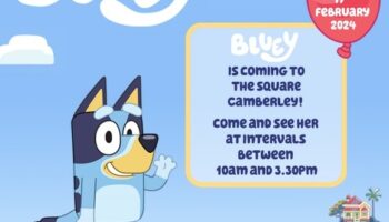 Bluey set to arrive at The Square Camberley this Half Term